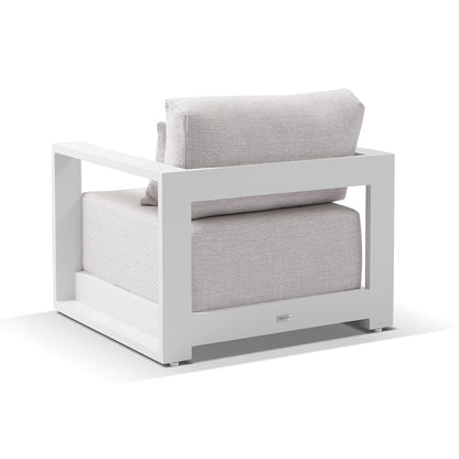 Whitehaven 2+1+1 Seater Outdoor Aluminium Lounge with Hugo Round Coffee Table Set