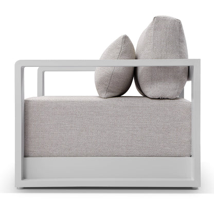 Whitehaven 2+1+1 Seater Outdoor Aluminium Lounge with Hugo Round Coffee Table Set