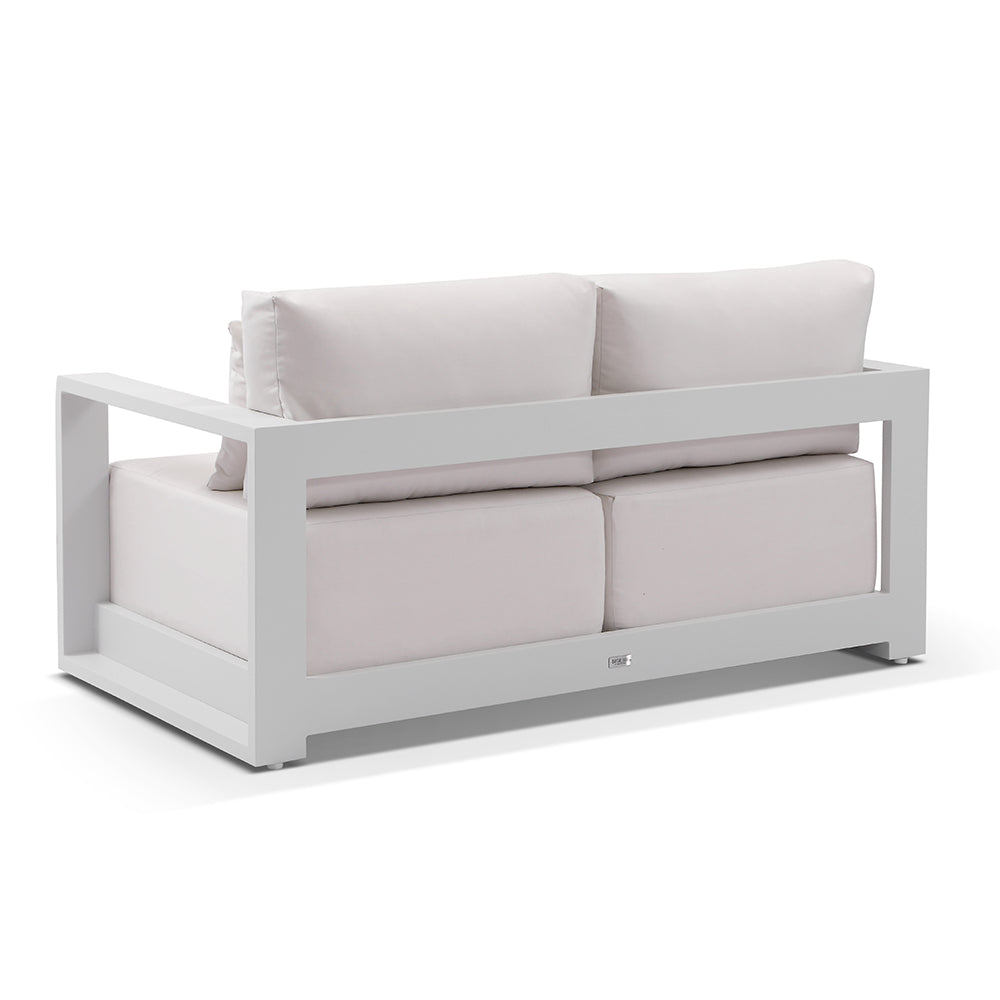 Whitehaven 3+2+1 Outdoor Aluminium Lounge with Sunbrella Cushions with Hugo Coffee Table Set