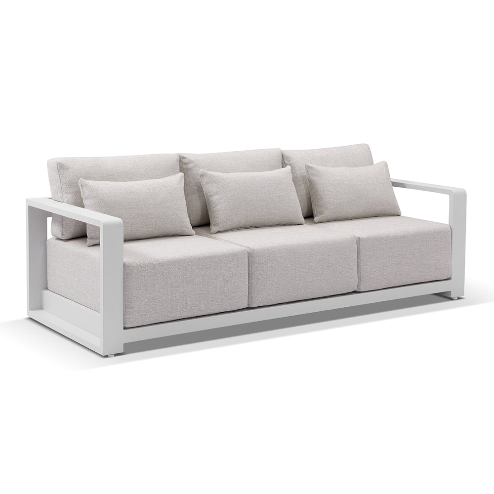 Whitehaven 3+1+1 Seater Outdoor Aluminium Lounge Set with Santorini Coffee Table