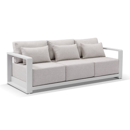 Whitehaven 3+1+1 Seater Outdoor Aluminium Lounge Set with Santorini Coffee Table