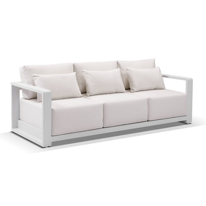 Whitehaven 3 Seater Outdoor Aluminium Lounge with Sunbrella Cushions