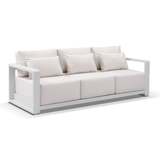 Whitehaven 3 Seater Outdoor Aluminium Lounge with Sunbrella Cushions
