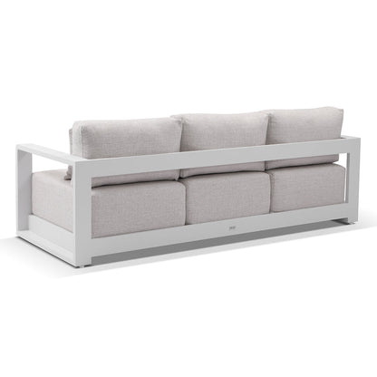 Whitehaven 3+1+1 Seater Outdoor Aluminium Lounge Set with Santorini Coffee Table