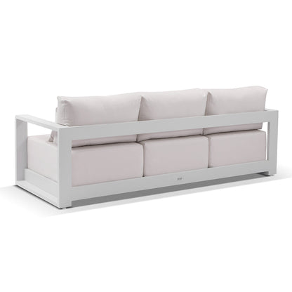 Whitehaven 3+2+1 Outdoor Aluminium Lounge with Sunbrella Cushions with Santorini Coffee Table