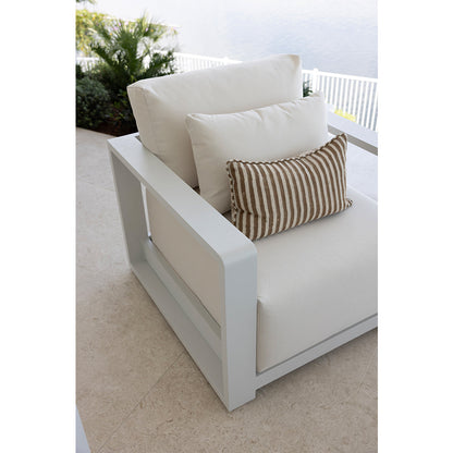 Whitehaven 3+2+1 Outdoor Aluminium Lounge with Sunbrella Cushions with Hugo Coffee Table Set