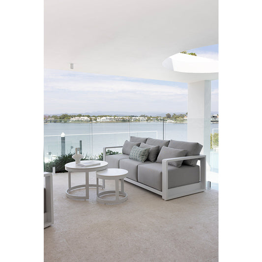 Whitehaven 3+2+1 Seater Outdoor Aluminium Lounge with Hugo Coffee Table Set
