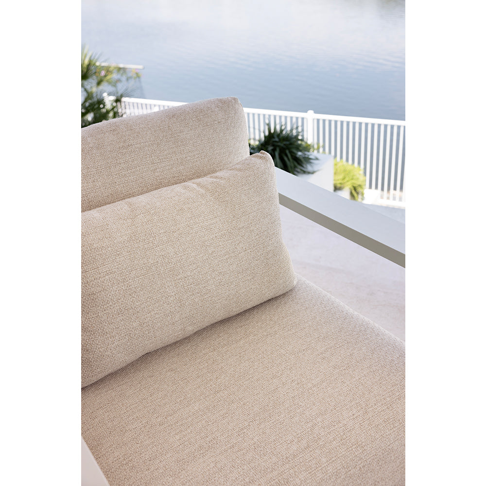 Whitehaven 2+1+1 Seater Outdoor Aluminium Lounge with Hugo Round Coffee Table Set