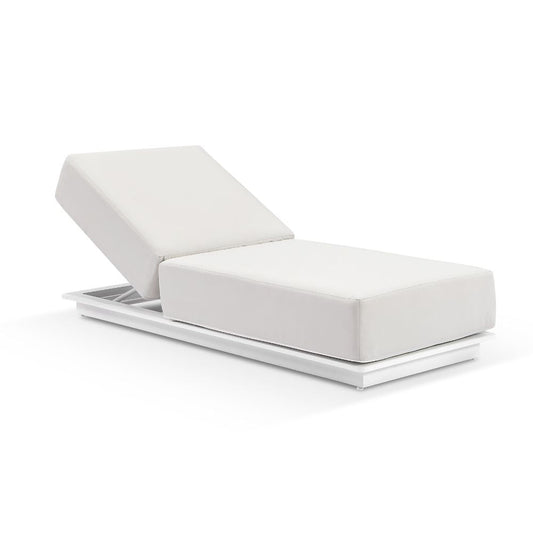 Whitehaven Outdoor Aluminium Single Sun lounge in Sunbrella