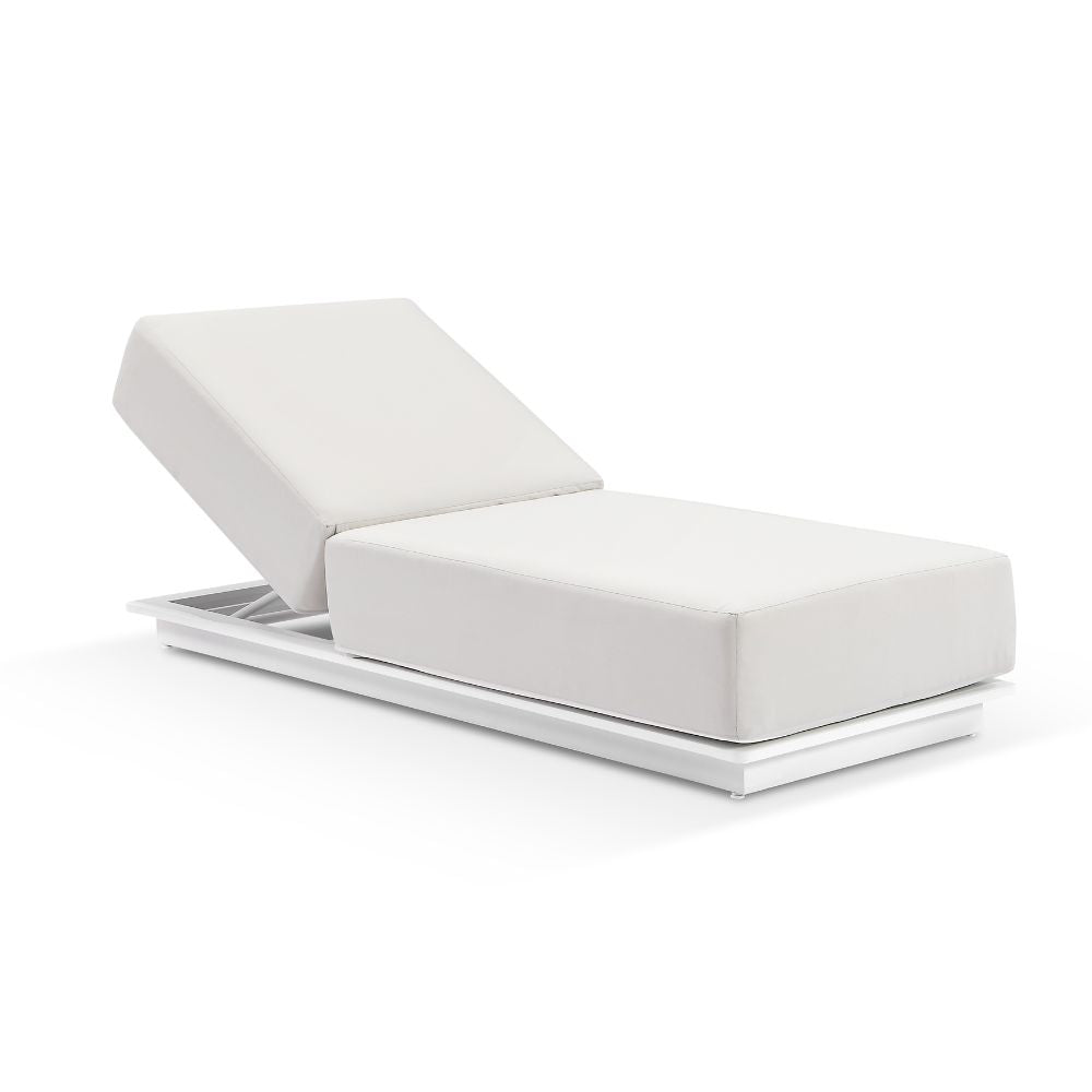 Whitehaven Outdoor Aluminium Single Sun lounge Set in Sunbrella