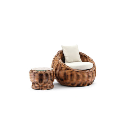Newport Outdoor Wicker Lounge 2x Arm Chair with Side Table