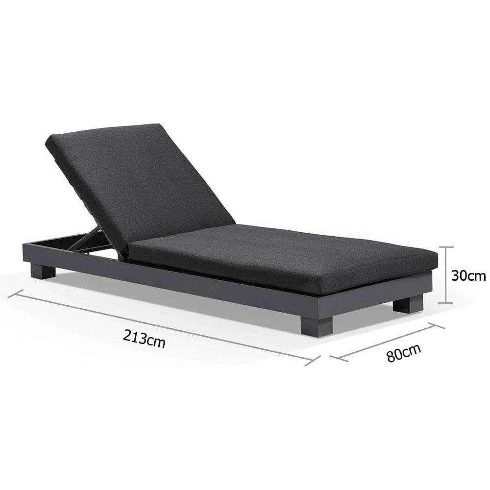 Santorini Aluminium Sun Lounge Set w/ Round Table