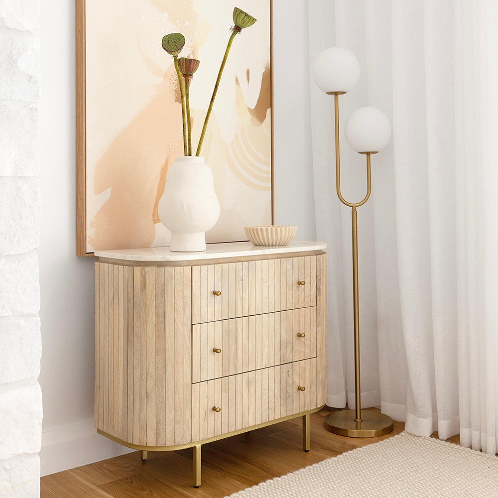 Abbotsbury Indoor Chest of Drawers with Marble Top