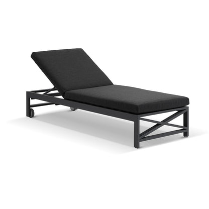Kansas Outdoor Aluminium Sun Lounge Set on Wheels