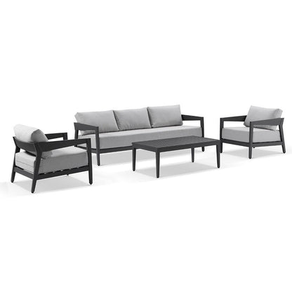 Bronte 3+1+1 Outdoor Aluminium Lounge Setting with Coffee Table