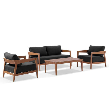 Bronte 2+1+1 Outdoor Aluminium Lounge Setting with Coffee Table