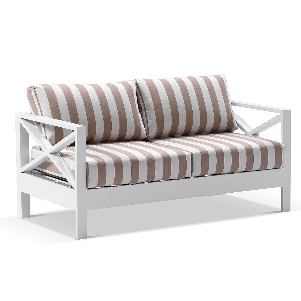 Kansas 2+1+1 seater Outdoor Aluminium Lounge Set with Coffee Table in Sunbrella