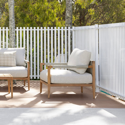 Allora 1 Seater Timber and Rope Armchair Lounge