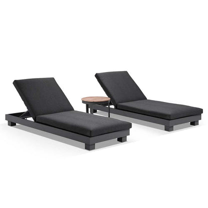 Santorini Aluminium Sun Lounge Set w/ Round Table