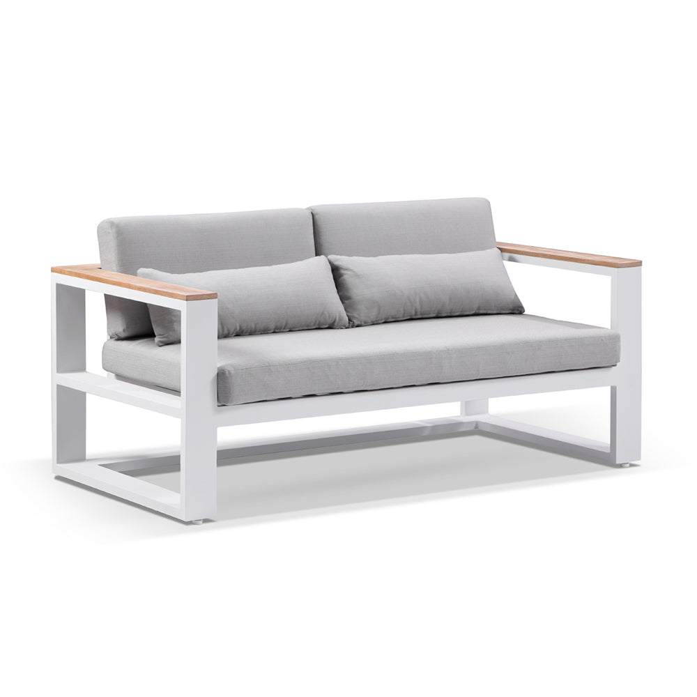 Balmoral 2+1+1 Seater Outdoor Aluminium and Teak Lounge Setting