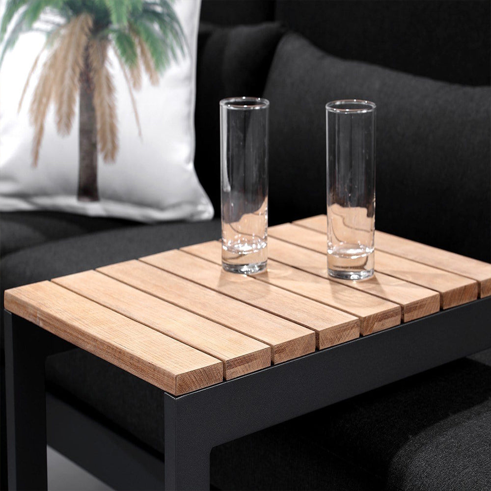 Balmoral Outdoor Aluminium & Teak Lounge with Side Table