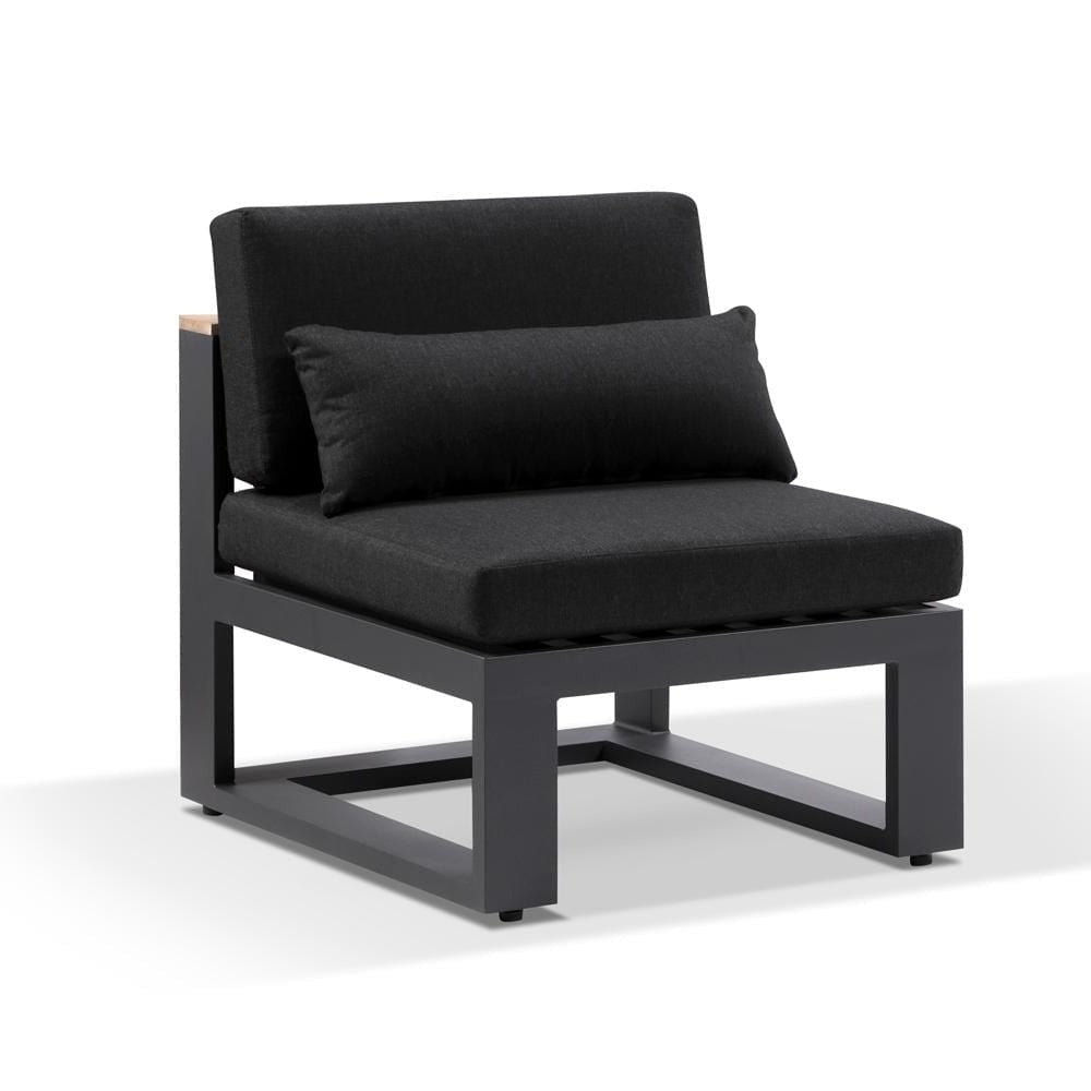 Balmoral Single Modular Outdoor Aluminium and Teak Lounge