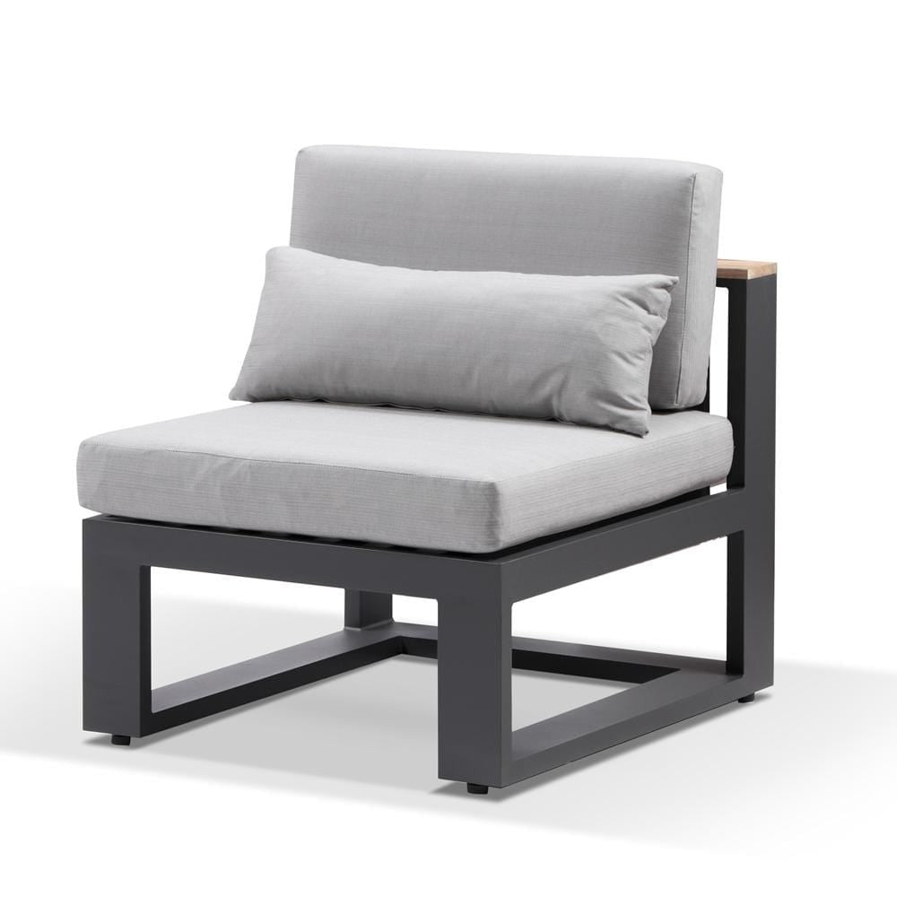 Balmoral Single Modular Outdoor Aluminium and Teak Lounge