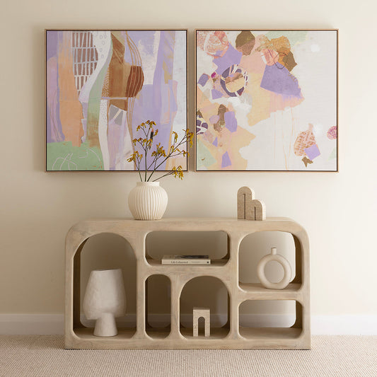 Beaumont Indoor Mango Wood Sideboard Shelving Unit