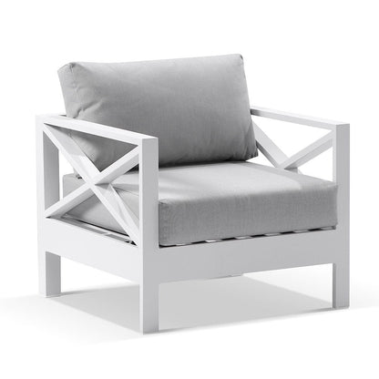 Kansas 1 seater Outdoor Aluminium Lounge Arm Chair