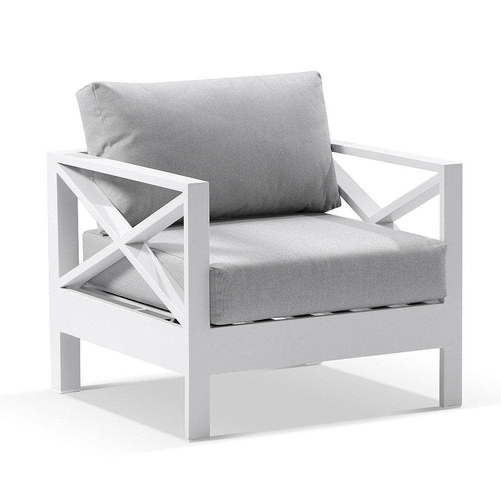 Kansas 3+2+1+1 seater Outdoor Aluminium Lounge Set with Coffee Table