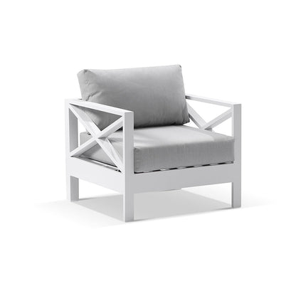 Kansas 1 seater Outdoor Aluminium Lounge Arm Chair