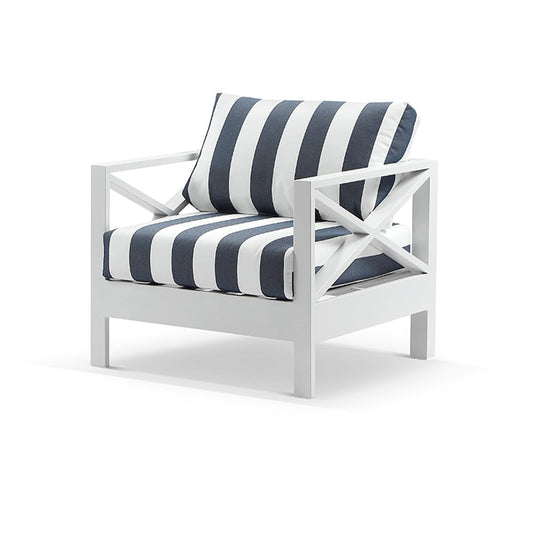 Kansas 1 seater Outdoor Aluminium Lounge Arm Chair