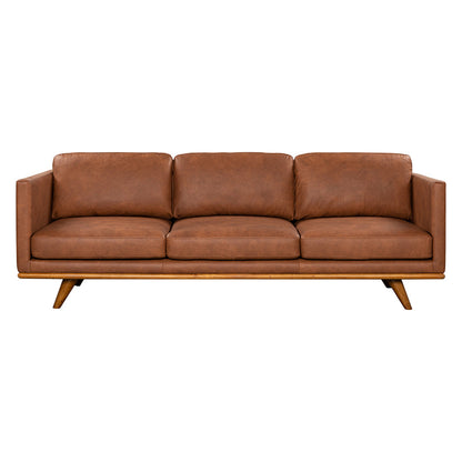 Manly Italian Leather Couch Indoor 3 Seater Hazel Lounge Sofa