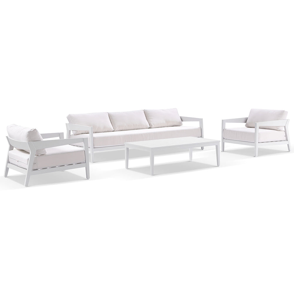 Bronte 3+1+1 Outdoor Aluminium with Sunbrella Lounge Setting with Coffee Table