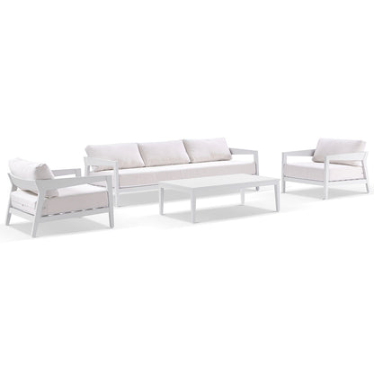 Bronte 3+1+1 Outdoor Aluminium with Sunbrella Lounge Setting with Coffee Table