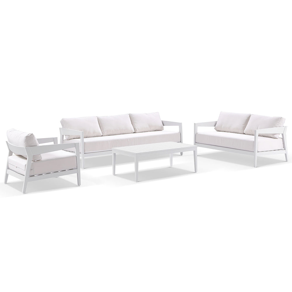 Bronte 3+2+1 Outdoor Aluminium with Sunbrella Lounge Setting with Coffee Table