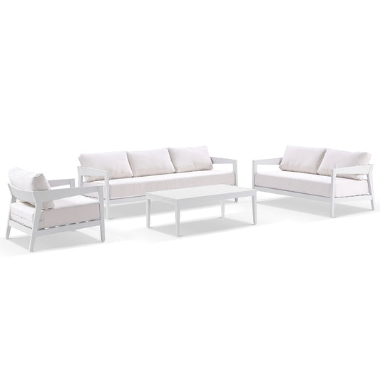 Bronte 3+2+1 Outdoor Aluminium with Sunbrella Lounge Setting with Coffee Table