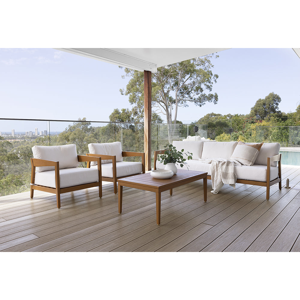Bronte 3+1+1 Outdoor Aluminium with Sunbrella Lounge Setting with Coffee Table