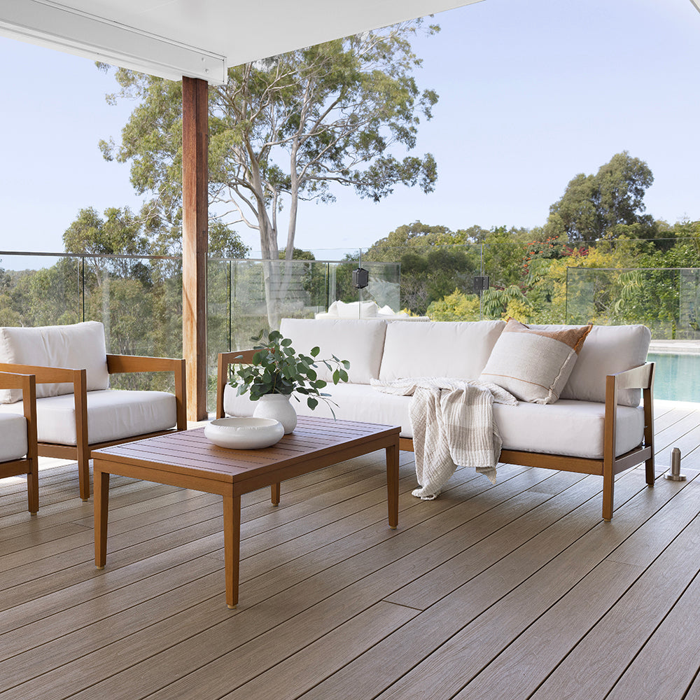 Bronte 3+2+1 Outdoor Aluminium with Sunbrella Lounge Setting with Coffee Table
