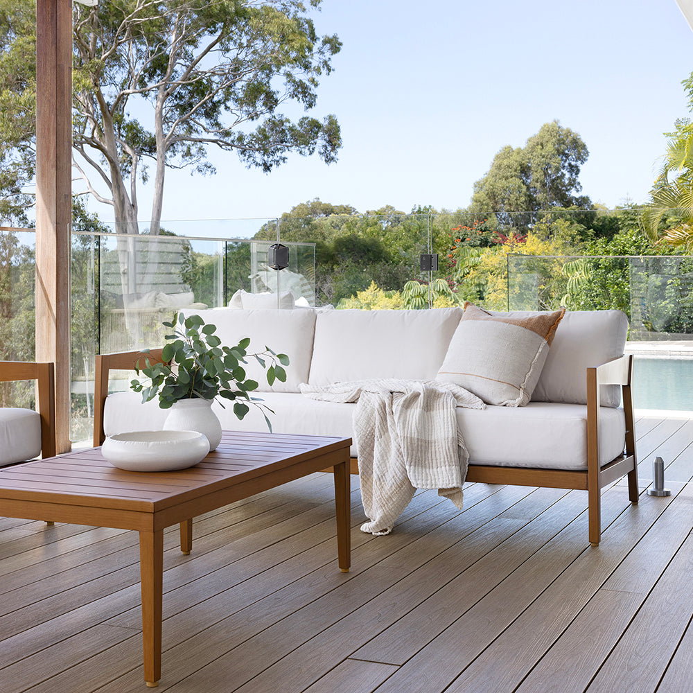 Bronte 3+2+1 Outdoor Aluminium with Sunbrella Lounge Setting with Coffee Table