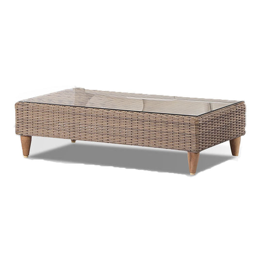 Carolina Outdoor Wicker Coffee Table in Brushed Wheat