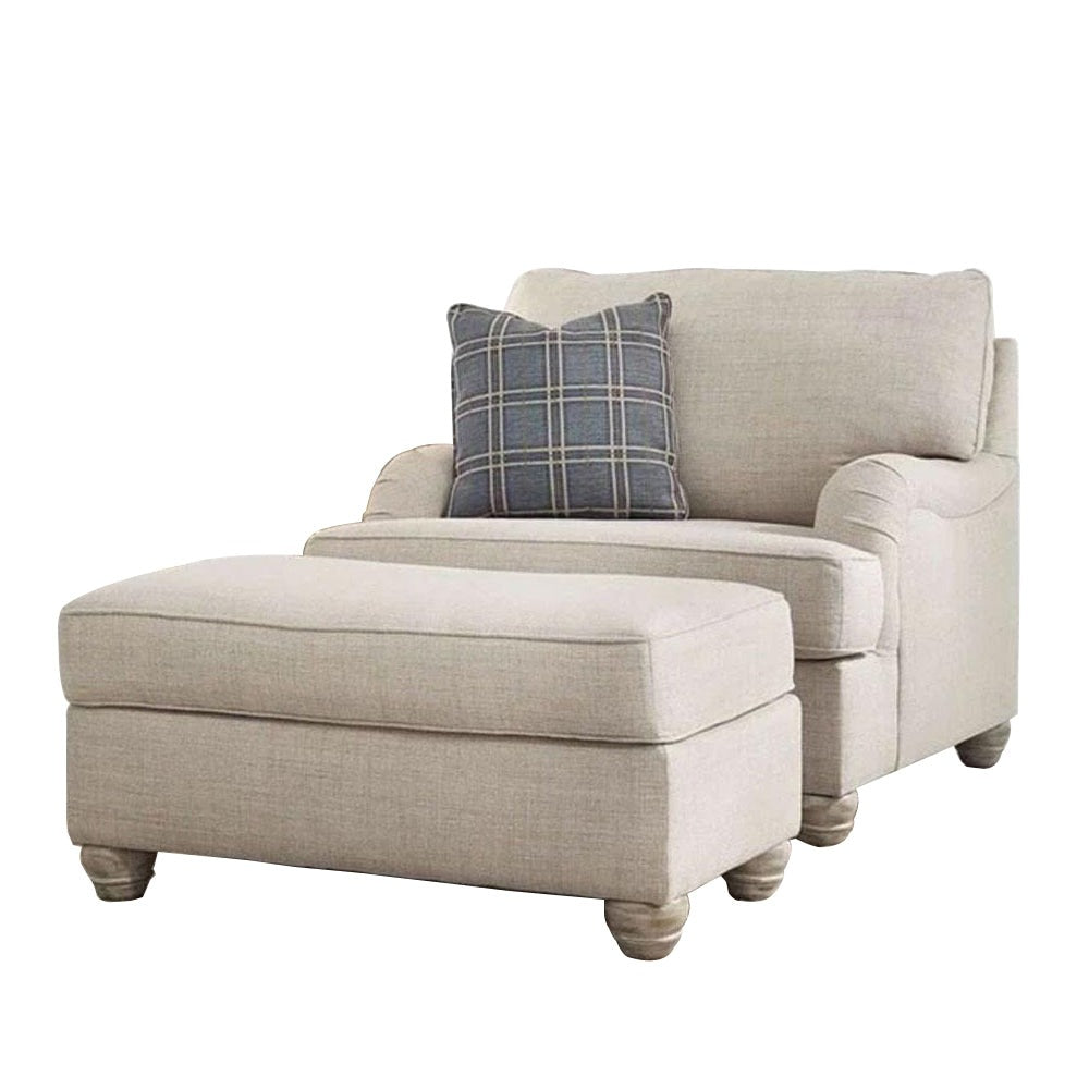 Isabelle Traemore 1 Seater Large Fabric Arm Chair with Ottoman