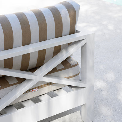 Kansas 2+1+1 seater Outdoor Aluminium Lounge Set with Coffee Table in Sunbrella