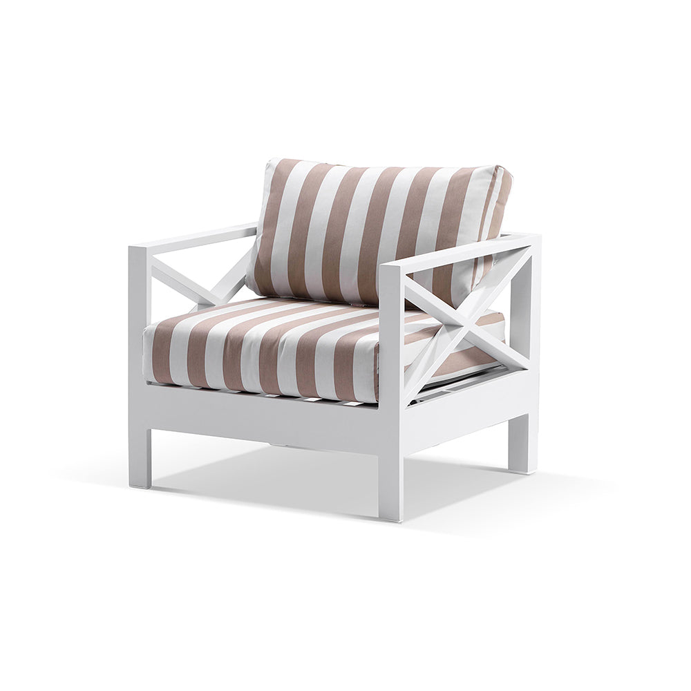 Kansas 3+1+1 seater Outdoor Aluminium Lounge Set with Coffee Table in Sunbrella