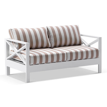 Kansas 2+1 seater Outdoor Aluminium Lounge Set with Coffee Table in Sunbrella