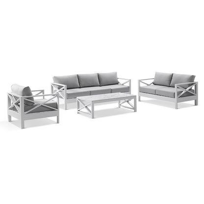 Kansas 3+2+1 seater Outdoor Aluminium Lounge Set with Coffee Table
