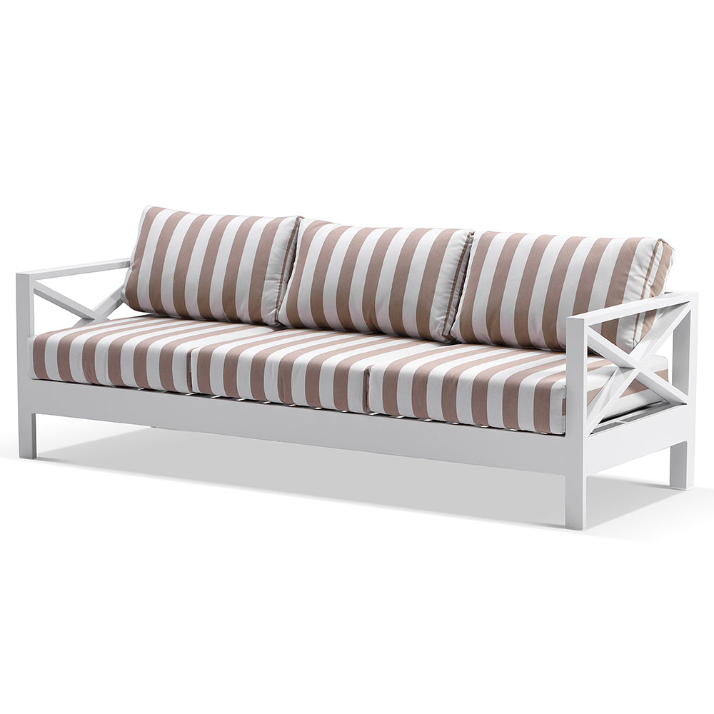 Kansas 3+2+1+1 seater Outdoor Aluminium Lounge Set with Coffee Table in Sunbrella