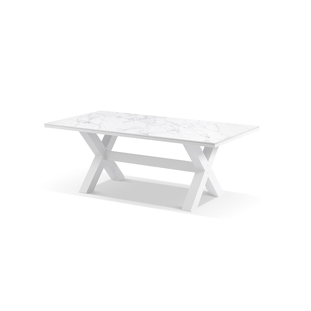 Kansas Outdoor Ceramic 2m  Aluminium Dining Table