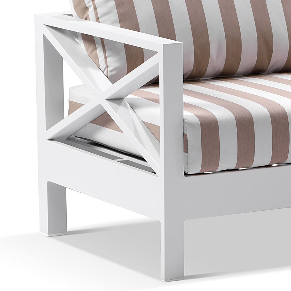 Kansas 3+2+1+1 seater Outdoor Aluminium Lounge Set with Coffee Table in Sunbrella