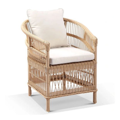 Balmoral 1.8m Outdoor Teak Top Aluminium Table with 6 Watego Malawi Style Chairs